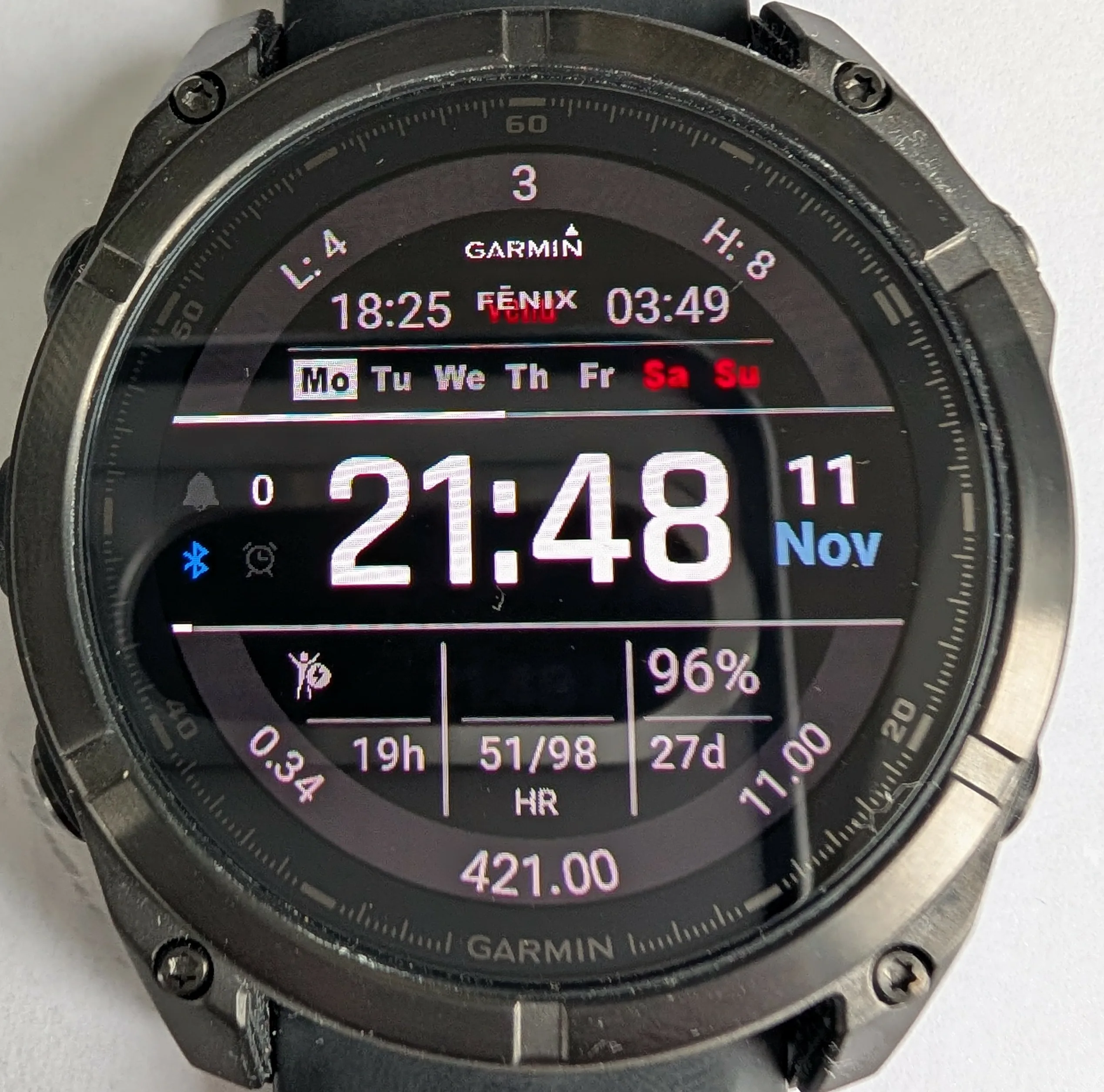 Meine angepassten Watchfaces für die Garmin Fenix 8 AMOLED 51 mm